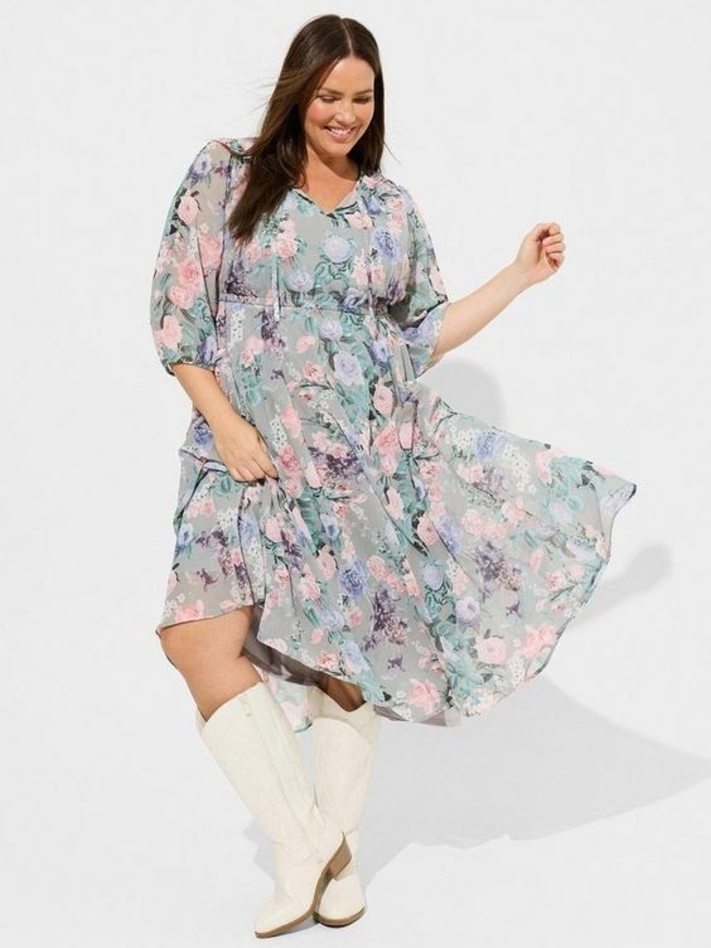 Torrid Tea Length Dress Size 2 - Picture 3 of 4